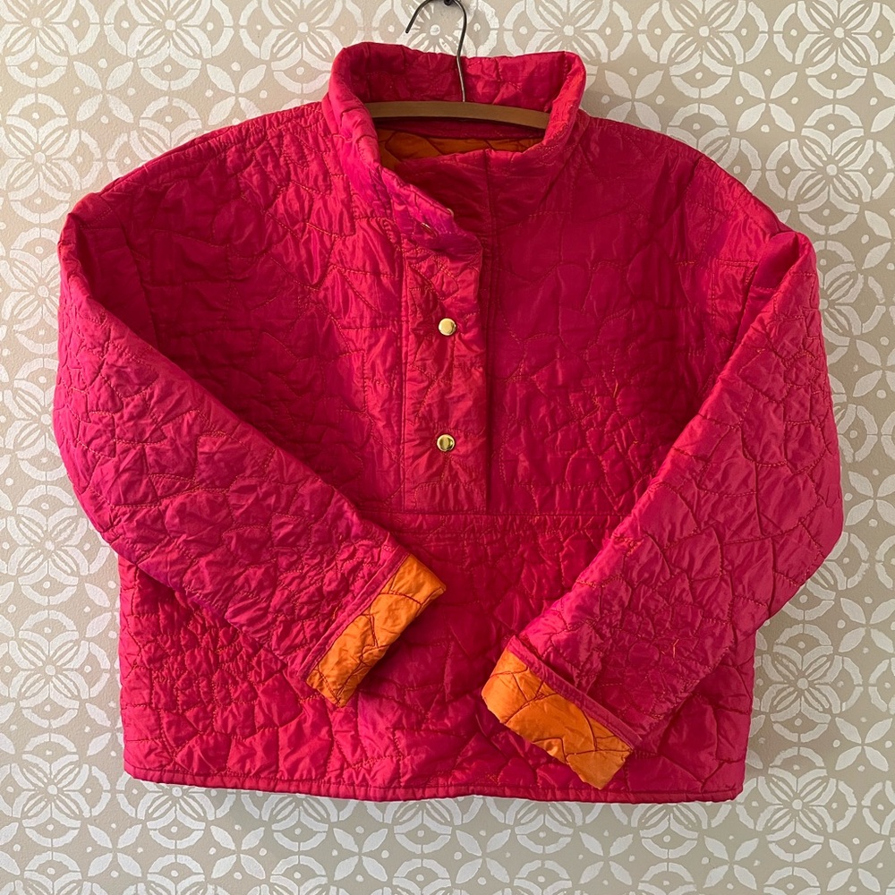 Women's Pink Quilted Pullover